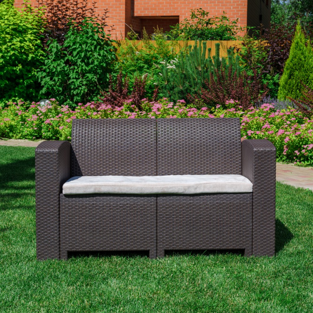 Двухместный диван Royal Family LANA LUX коричневый 2